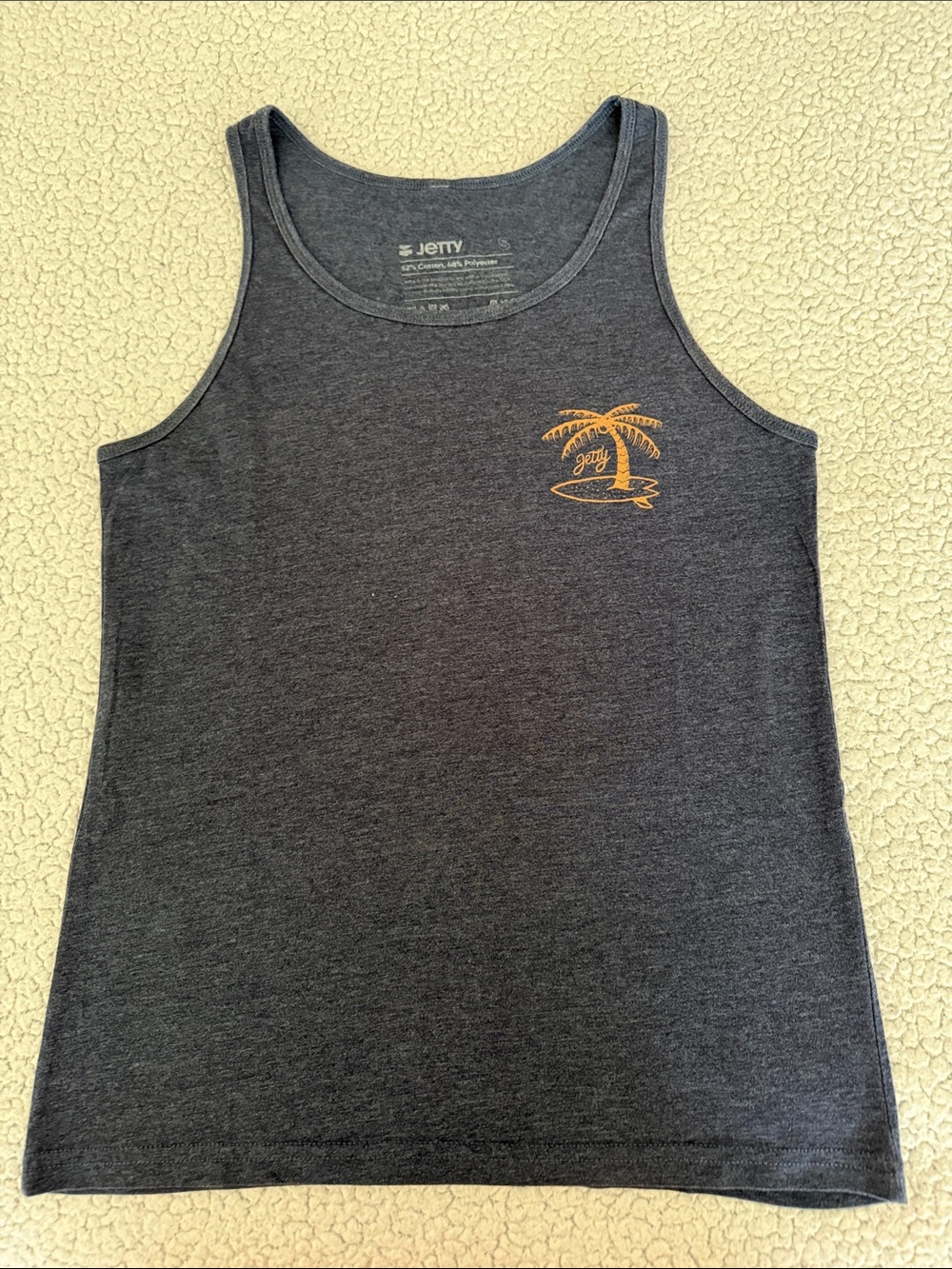 Men’s Heather Blue Palm Logo Tank